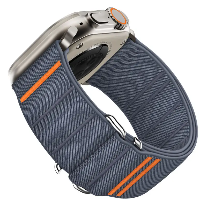 Travers Suitable for Apple Watch10 Apple Watch Elastic Nylon Strap Ultra Stainless Steel Buckle Strap