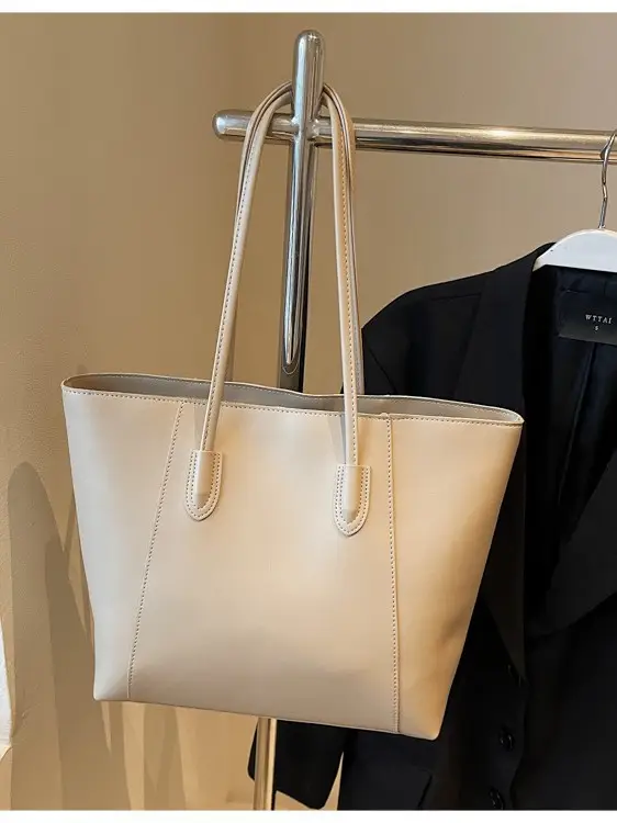 Women's Large Capacity Brown Leather Tote Bag