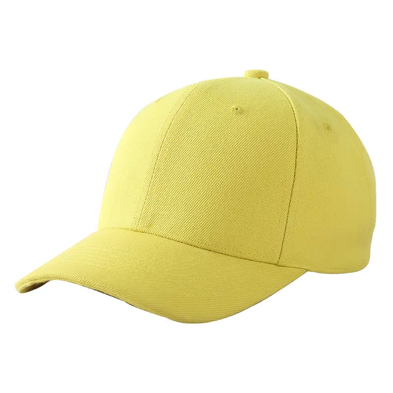 Yellow Korean Baseball Cap with Embroidery - Image 2