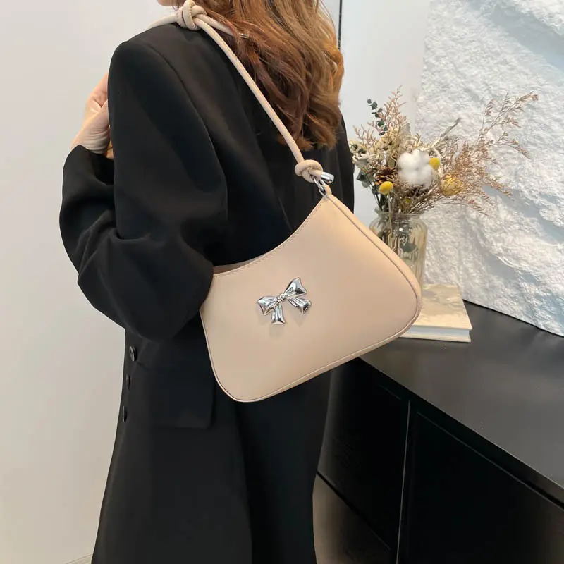 Black Knotted Shoulder Crossbody Bag for Women 2024 - Image 11