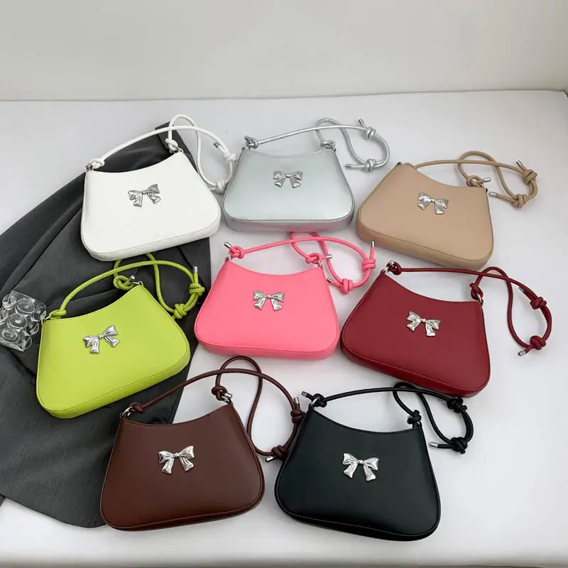 Black Knotted Shoulder Crossbody Bag for Women 2024 - Image 12