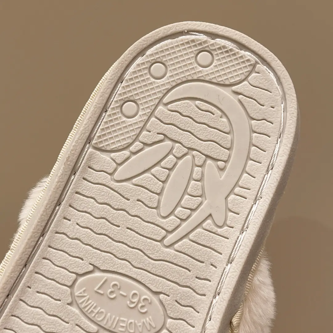 Foreign trade Baotou cute flower ladies plush slippers warm fluffy slippers sweet wind home cotton slippers wholesale — feature 35
