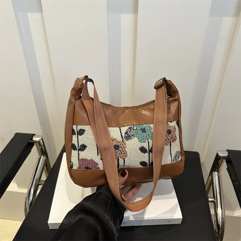 Women's Printed PU Shoulder Bag Large Capacity 2024 - Image 4