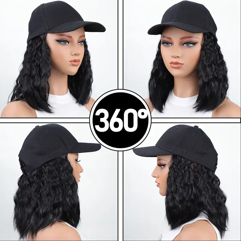 Black Wool Hairless Wig with Fluffy Texture - Image 4