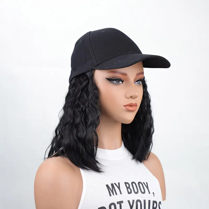 Black Wool Hairless Wig with Fluffy Texture — feature 2