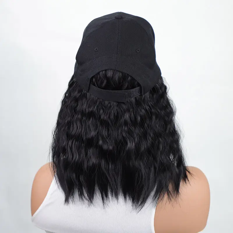 Black Wool Hairless Wig with Fluffy Texture — feature 3