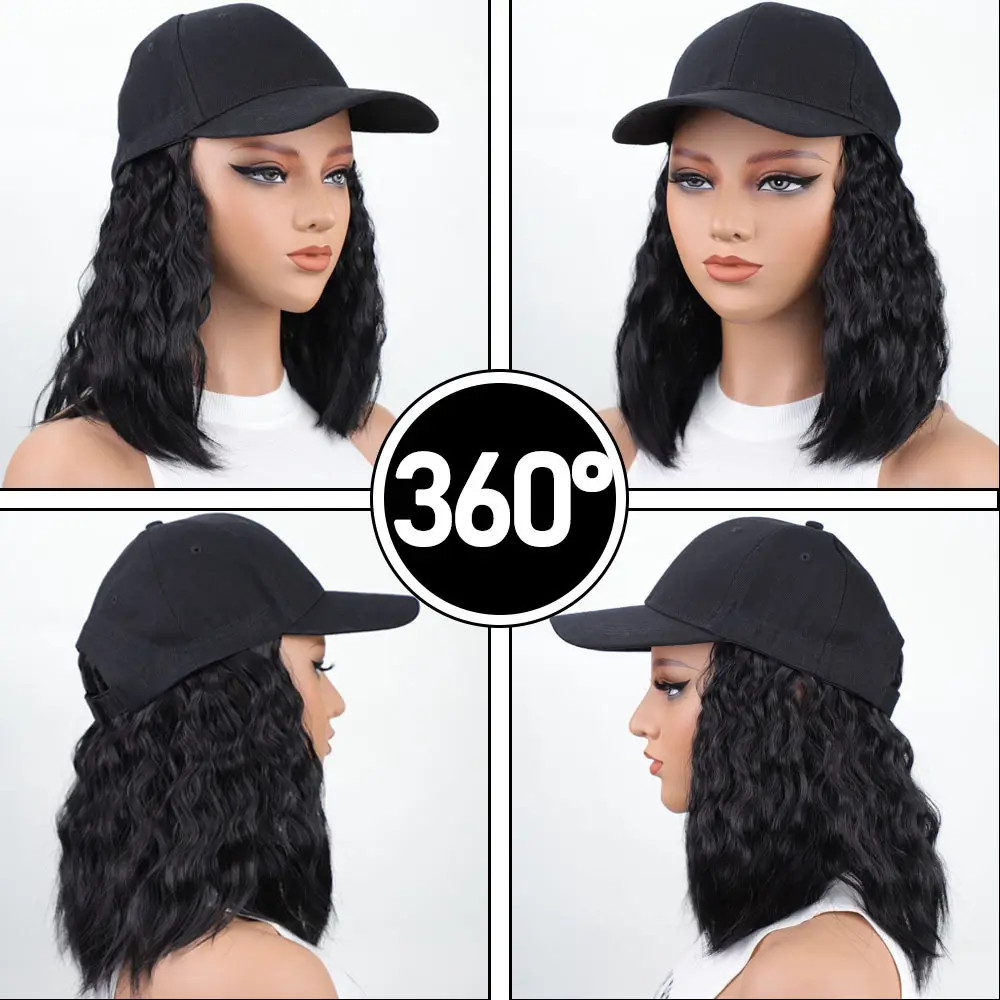 Black Wool Hairless Wig with Fluffy Texture — feature 8