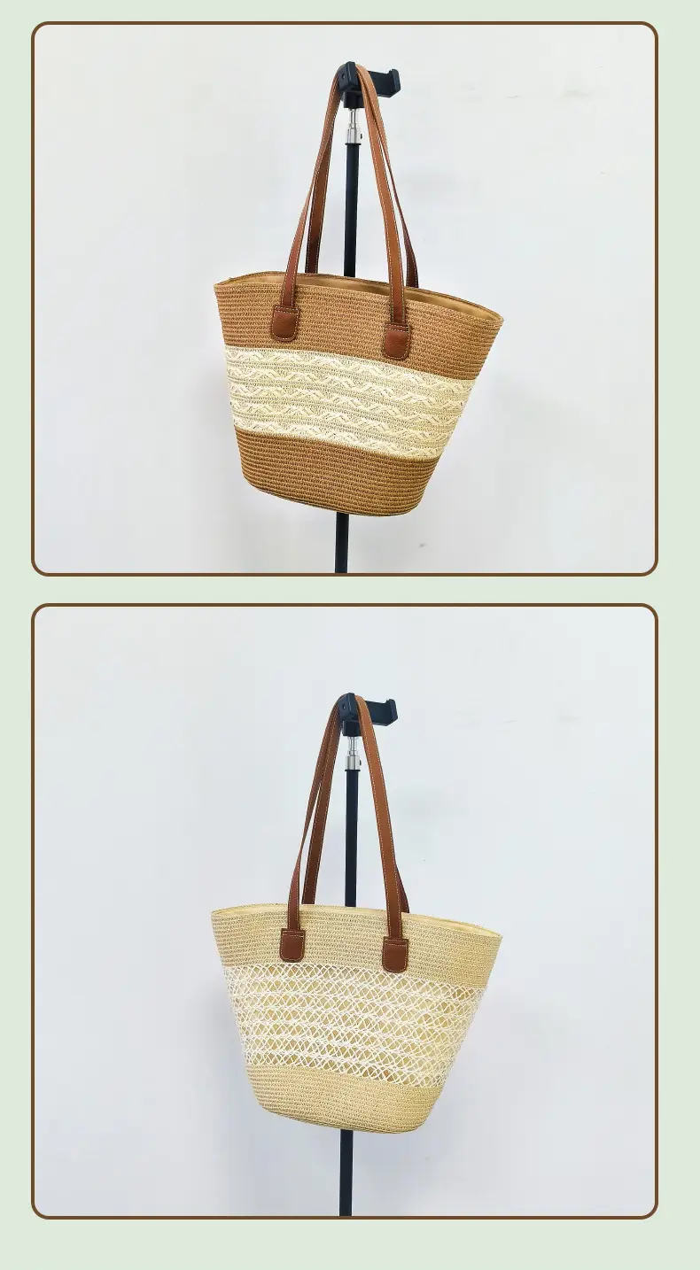 Summer Straw Tote Bag Large Capacity Woven Handbag — feature 9