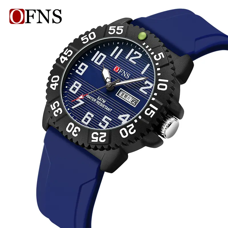 O'Fani Black Quartz Watch Men Waterproof Rotating Dial - Image 11