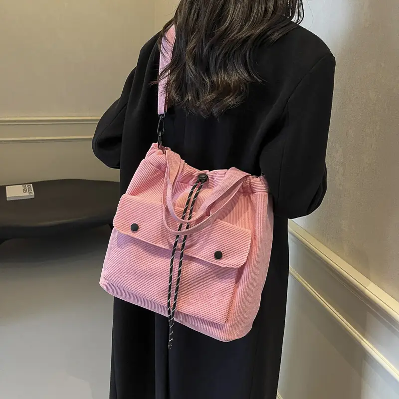 Purple Nylon Shoulder Bag for Women Autumn Winter College - Image 6