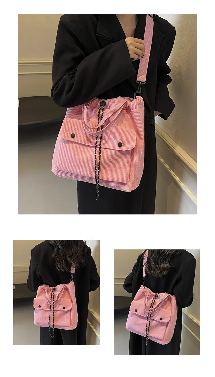 Purple Nylon Shoulder Bag for Women Autumn Winter College — feature 10