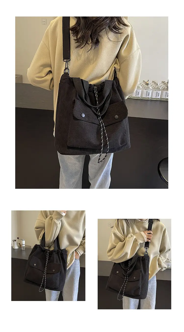Purple Nylon Shoulder Bag for Women Autumn Winter College — feature 12