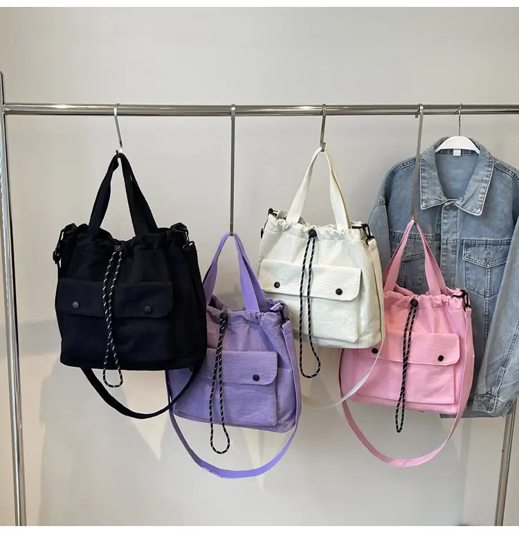 Purple Nylon Shoulder Bag for Women Autumn Winter College — feature 13
