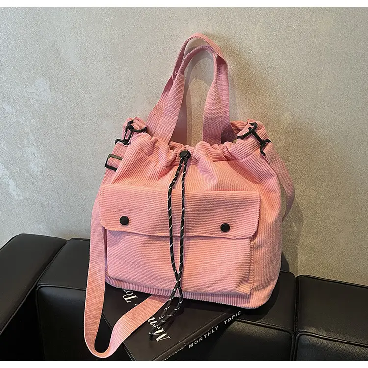 Purple Nylon Shoulder Bag for Women Autumn Winter College — feature 15