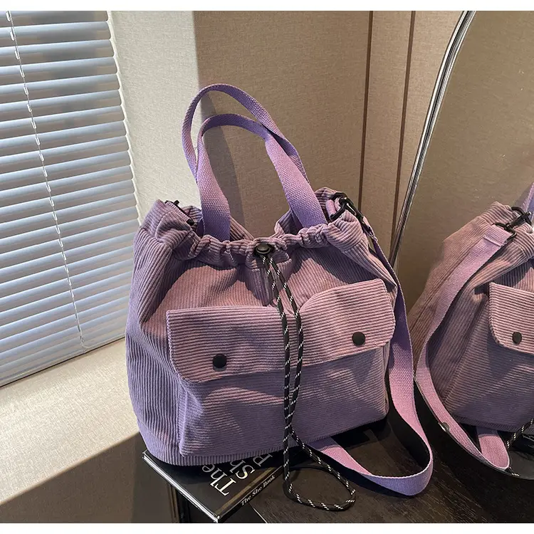 Purple Nylon Shoulder Bag for Women Autumn Winter College — feature 29