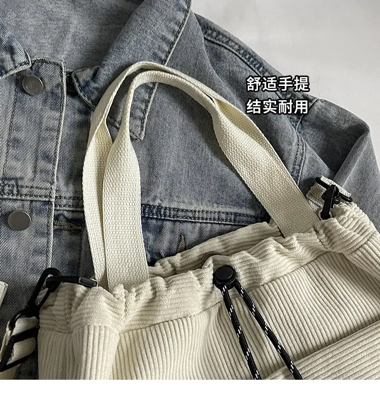 Purple Nylon Shoulder Bag for Women Autumn Winter College — feature 3