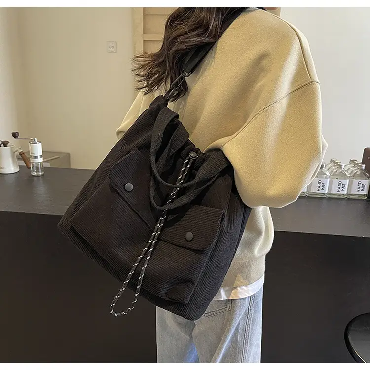 Purple Nylon Shoulder Bag for Women Autumn Winter College — feature 34