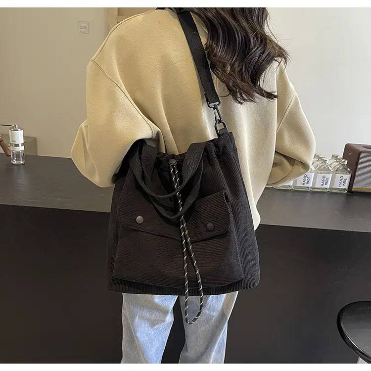 Purple Nylon Shoulder Bag for Women Autumn Winter College — feature 35