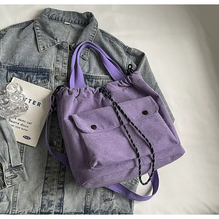 Purple Nylon Shoulder Bag for Women Autumn Winter College — feature 44