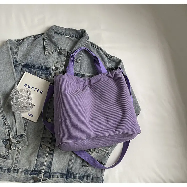 Purple Nylon Shoulder Bag for Women Autumn Winter College — feature 45