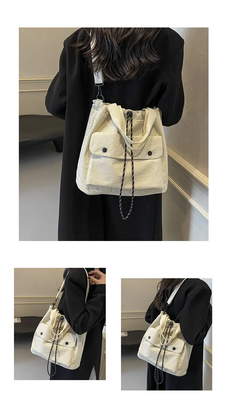 Purple Nylon Shoulder Bag for Women Autumn Winter College — feature 9