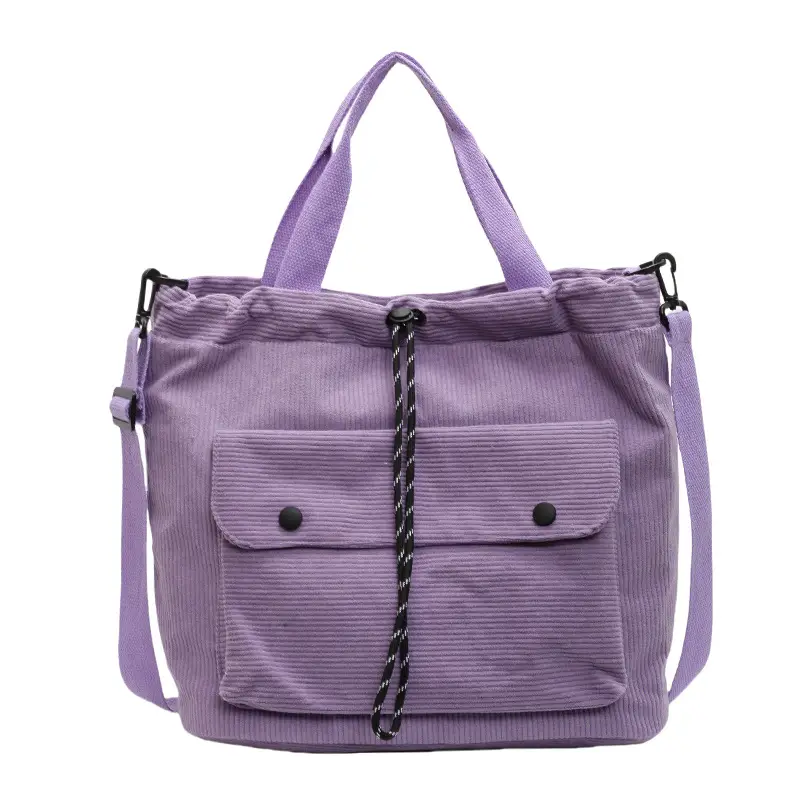 Purple Nylon Shoulder Bag for Women Autumn Winter College - Image 4