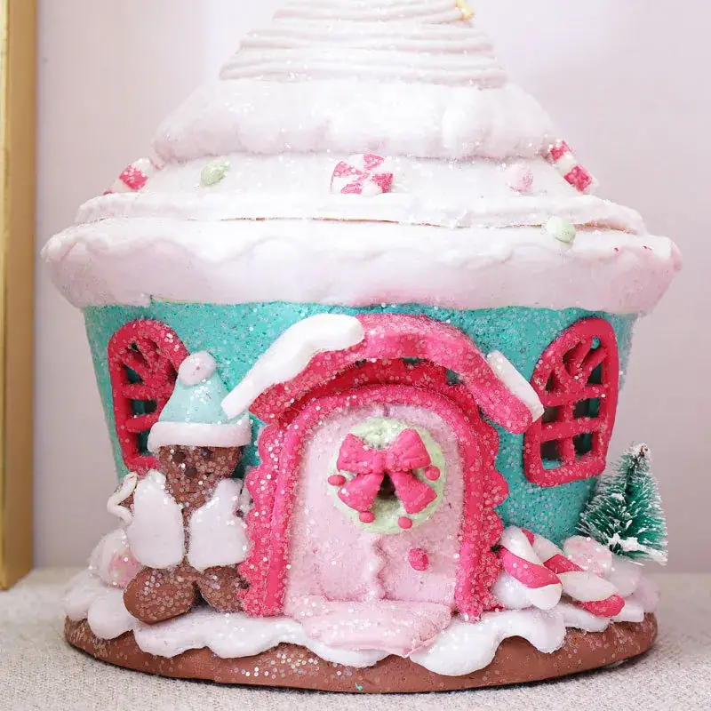 Christmas Castle Home Decor Soft Clay Winter Theme
