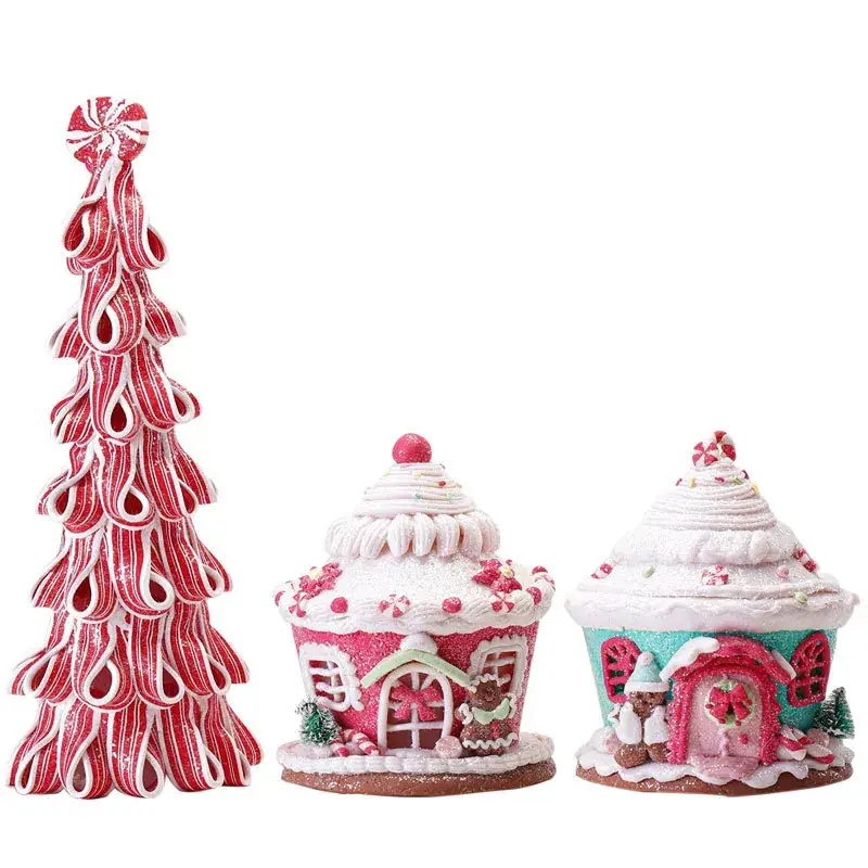 Christmas Castle Home Decor Soft Clay Winter Theme