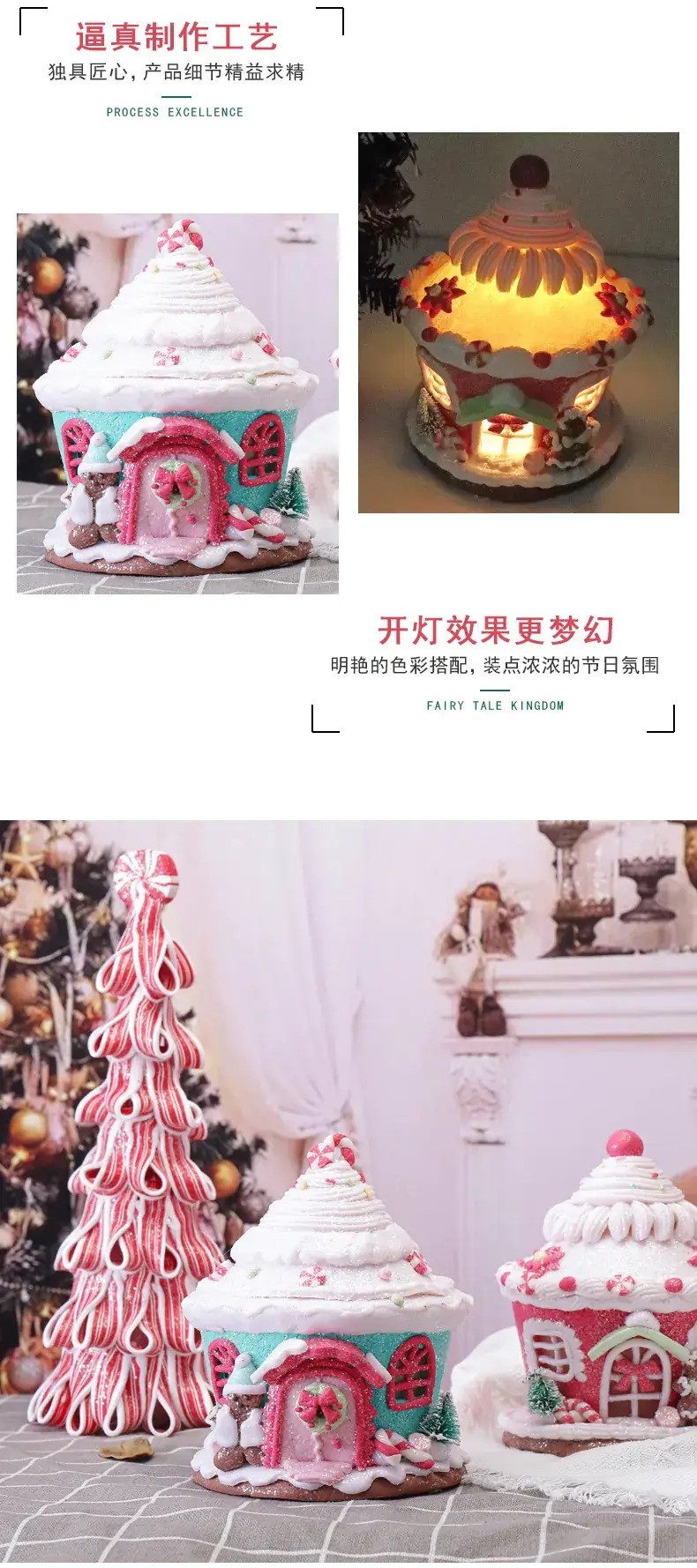 Christmas Castle Home Decor Soft Clay Winter Theme — feature 9