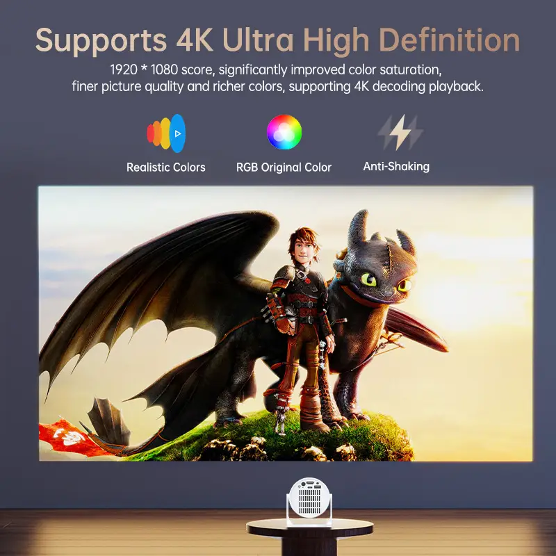 Hy300Mini Small Wired Mobile Phone Screen Mirroring Portable Projector Tv Audio-Visual Digital Mini Screen Projection Device — feature 2