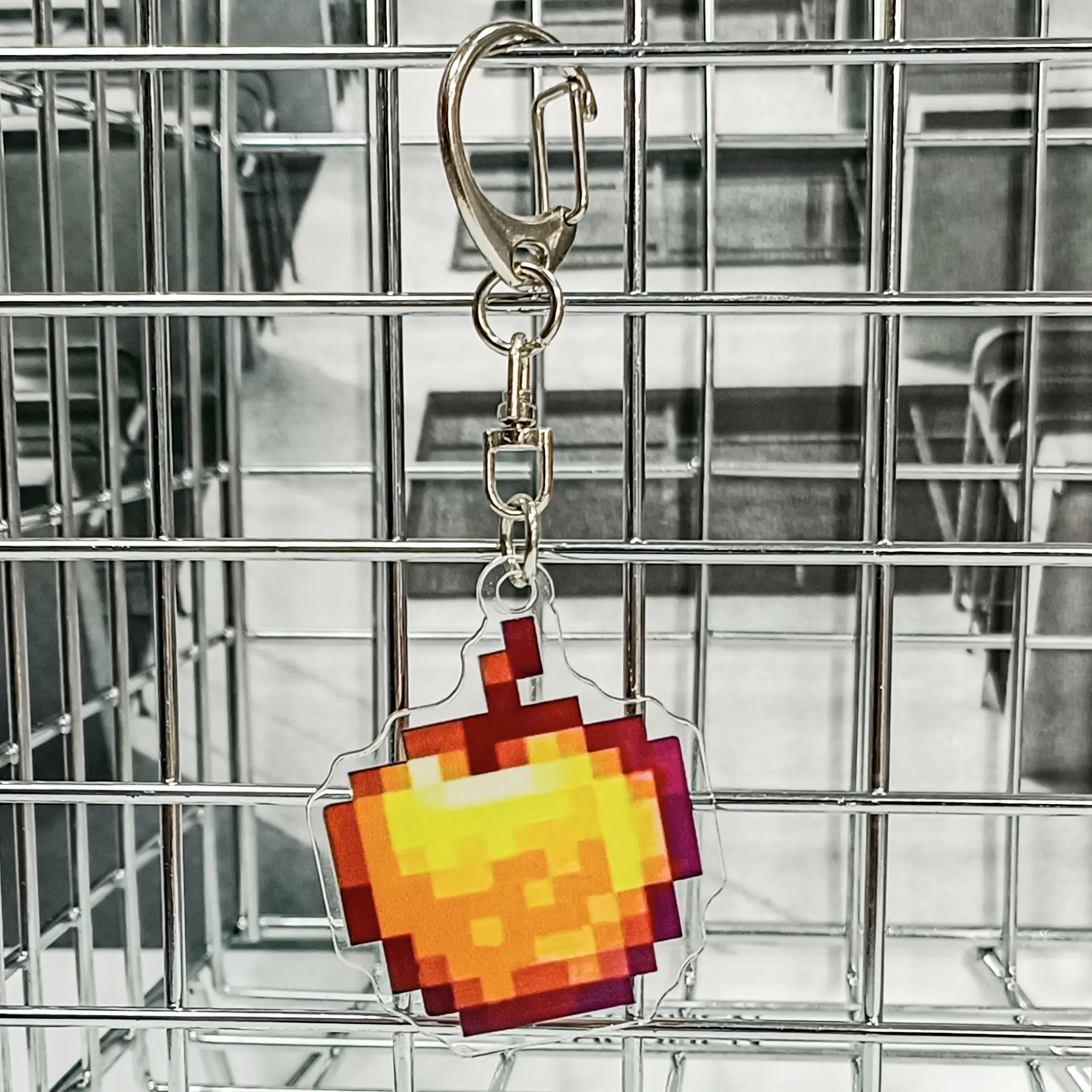 Minecraft My World Pixel Keychain Set Undead Totem Golden Apple - Image 15