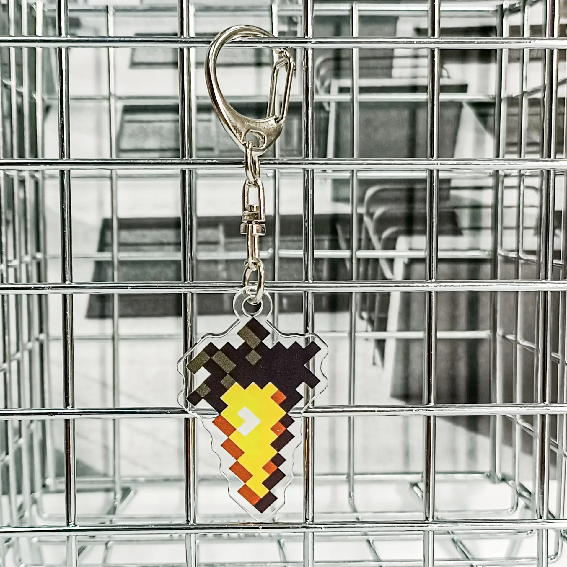 Minecraft My World Pixel Keychain Set Undead Totem Golden Apple - Image 2