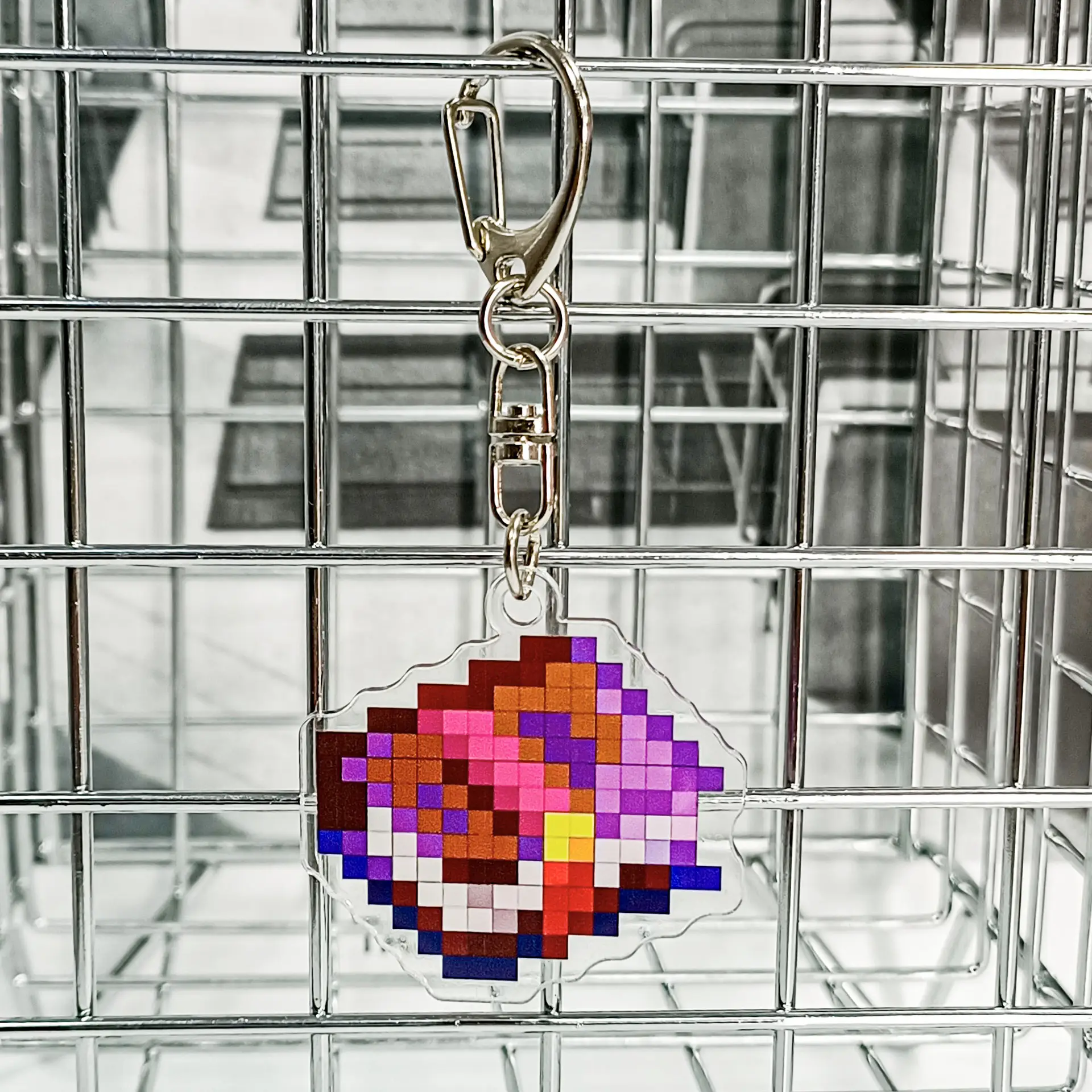 Minecraft My World Pixel Keychain Set Undead Totem Golden Apple - Image 5