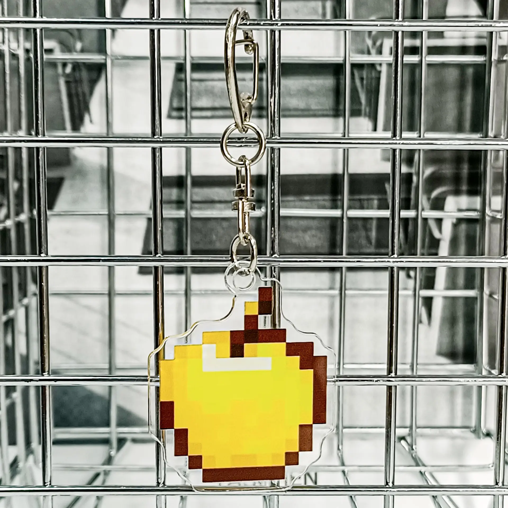 Minecraft My World Pixel Keychain Set Undead Totem Golden Apple - Image 6