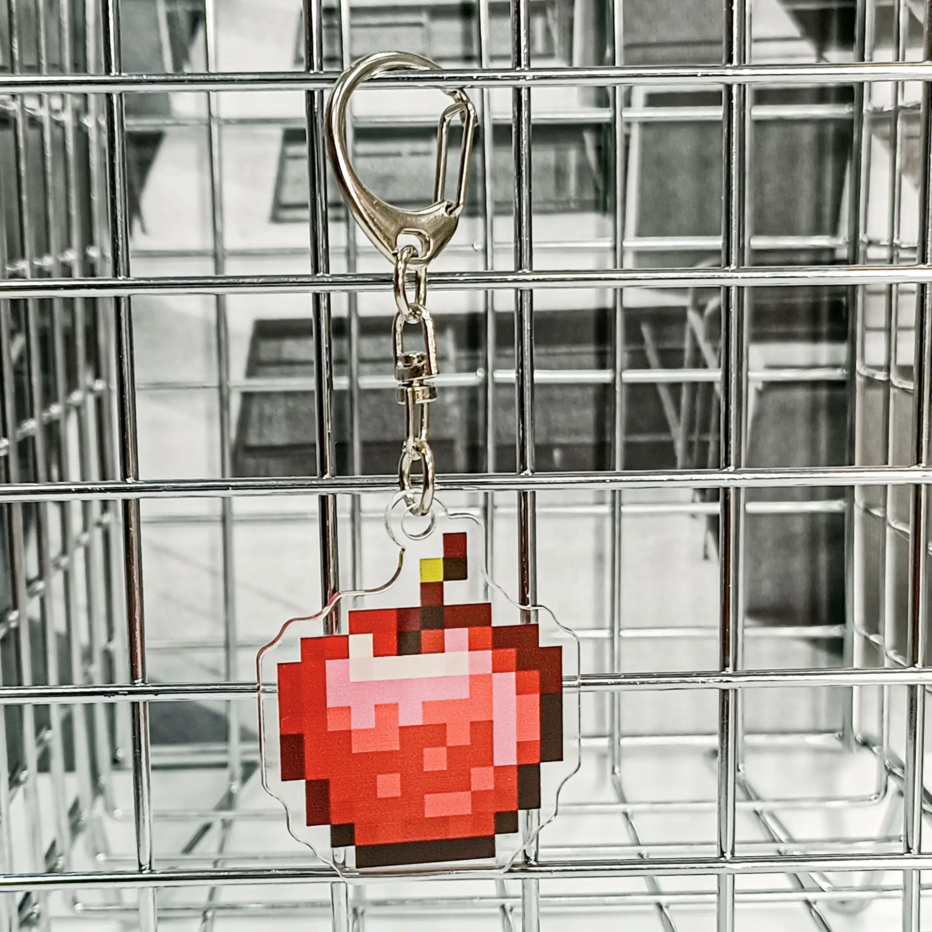 Minecraft My World Pixel Keychain Set Undead Totem Golden Apple - Image 7