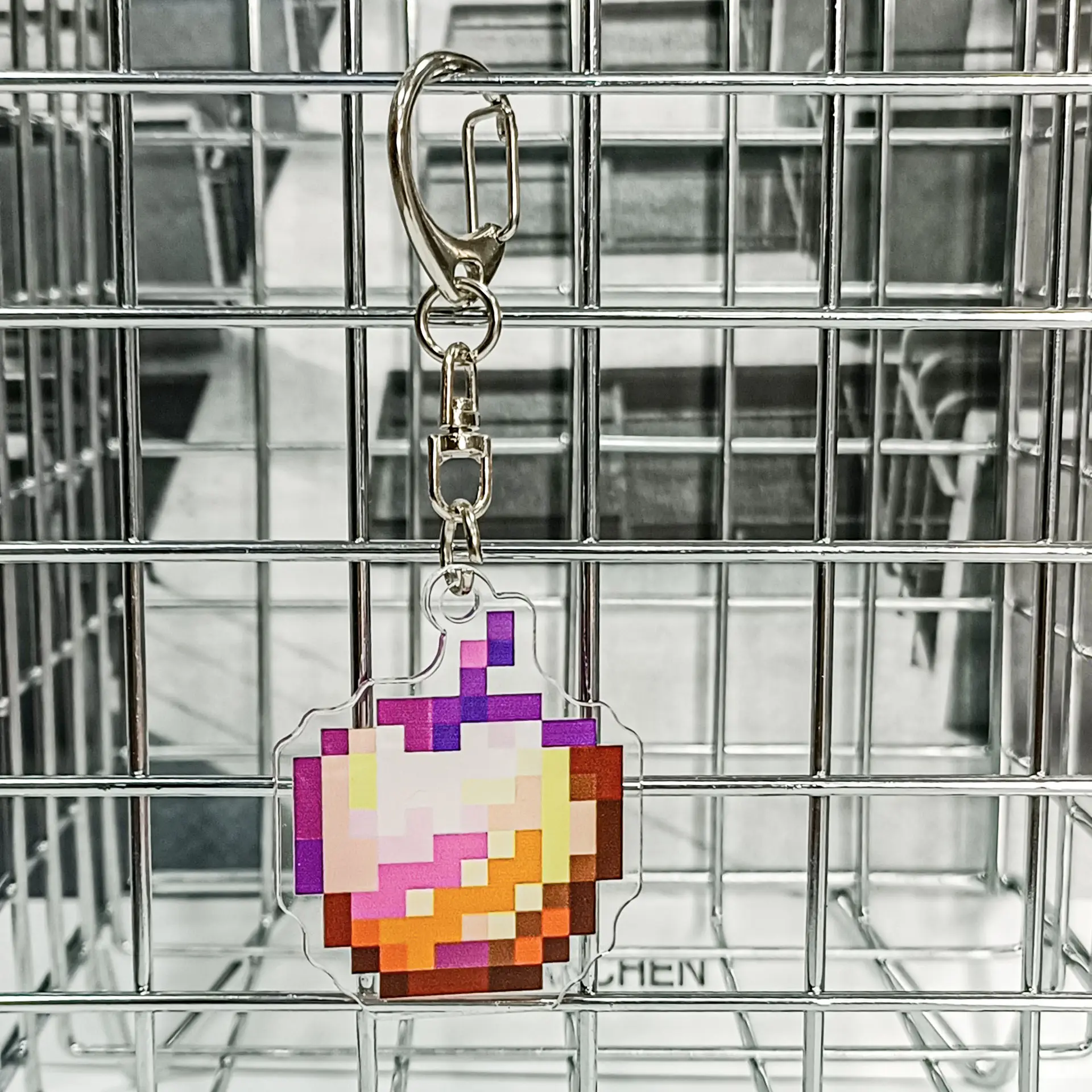 Minecraft My World Pixel Keychain Set Undead Totem Golden Apple - Image 8