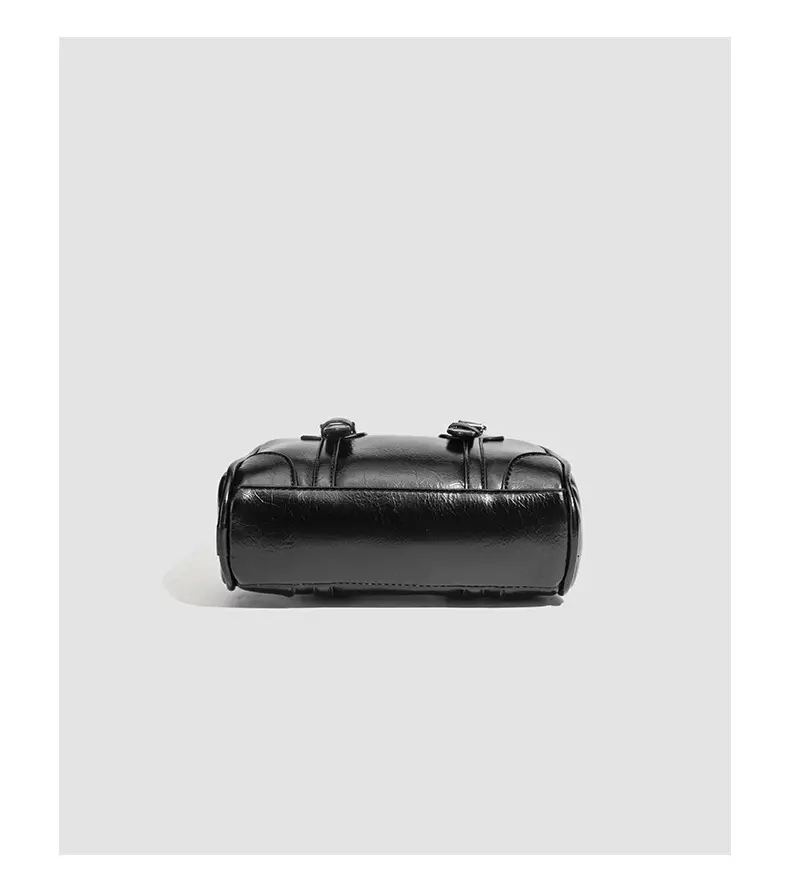 Women's Retro Style Shoulder Bag Black Square Design — feature 14