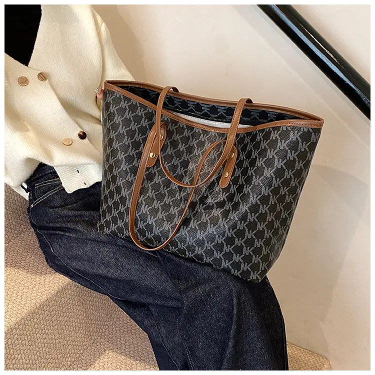 Women's 2025 Textured Shoulder Bag with Gold Plated Handles — feature 25