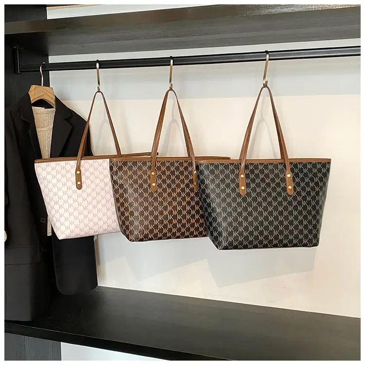 Women's 2025 Textured Shoulder Bag with Gold Plated Handles — feature 3