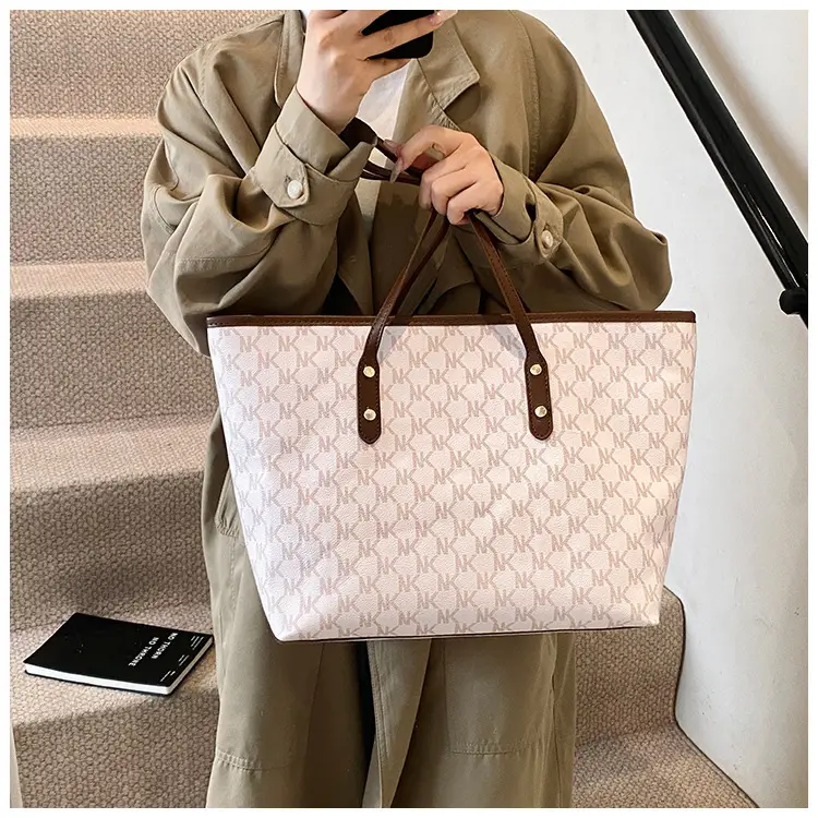 Women's 2025 Textured Shoulder Bag with Gold Plated Handles — feature 34
