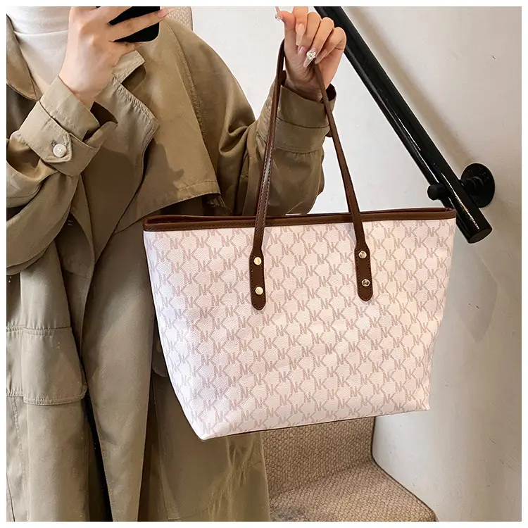 Women's 2025 Textured Shoulder Bag with Gold Plated Handles — feature 36