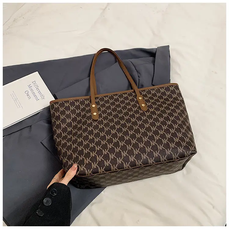 Women's 2025 Textured Shoulder Bag with Gold Plated Handles — feature 43