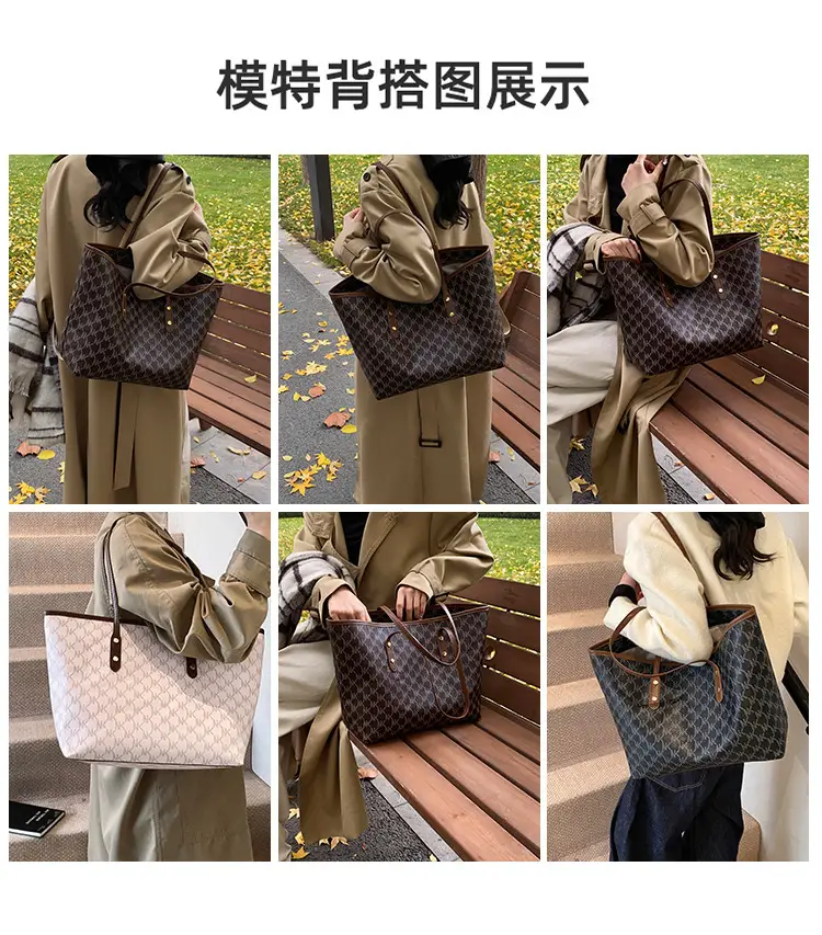 Women's 2025 Textured Shoulder Bag with Gold Plated Handles — feature 6
