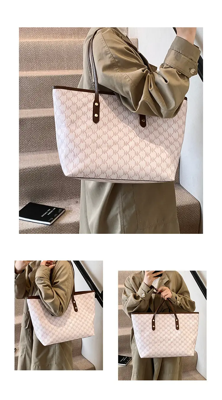 Women's 2025 Textured Shoulder Bag with Gold Plated Handles — feature 7