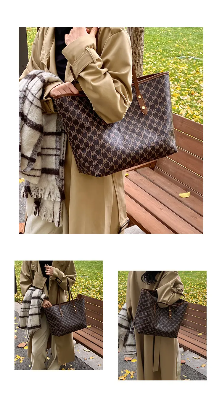 Women's 2025 Textured Shoulder Bag with Gold Plated Handles — feature 9