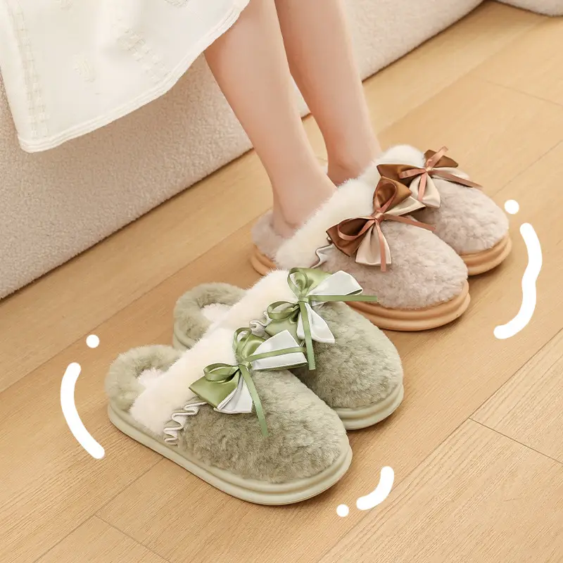 Women's Winter Thick Cotton Slippers Outfit - Image 4