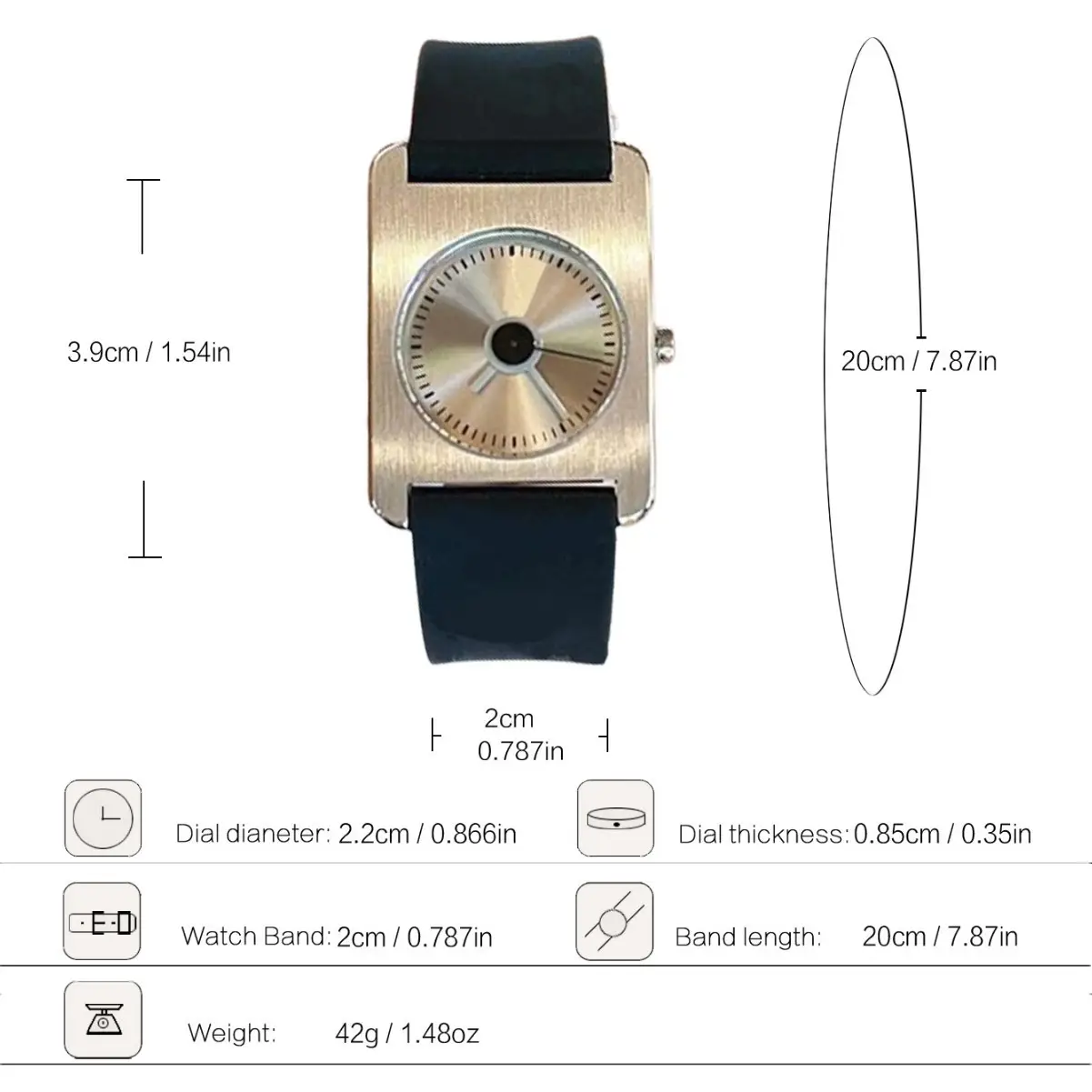 Women's Retro Quartz Watch Black Silicone Waterproof - Image 7