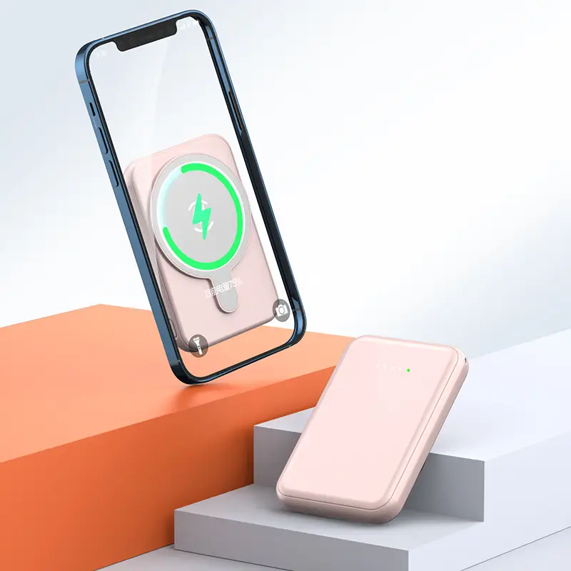 Magsafe mini magnetic wireless charging 5000/10000 mA large capacity creative mobile power customized LOGO