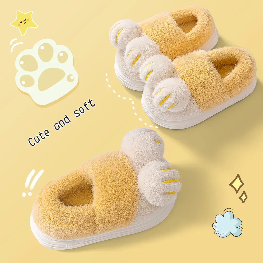 Children's Cotton Slippers Boys Winter New Home Warm Bag with Cotton Shoes Girls Parent-child Cartoon Cotton Slippers for Women - Image 7