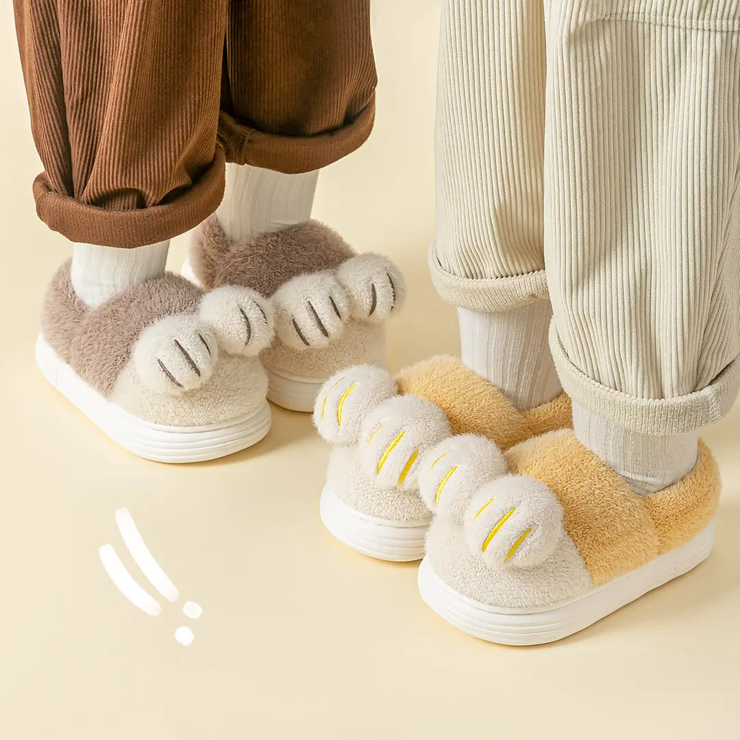 Children's Cotton Slippers Boys Winter New Home Warm Bag with Cotton Shoes Girls Parent-child Cartoon Cotton Slippers for Women - Image 9